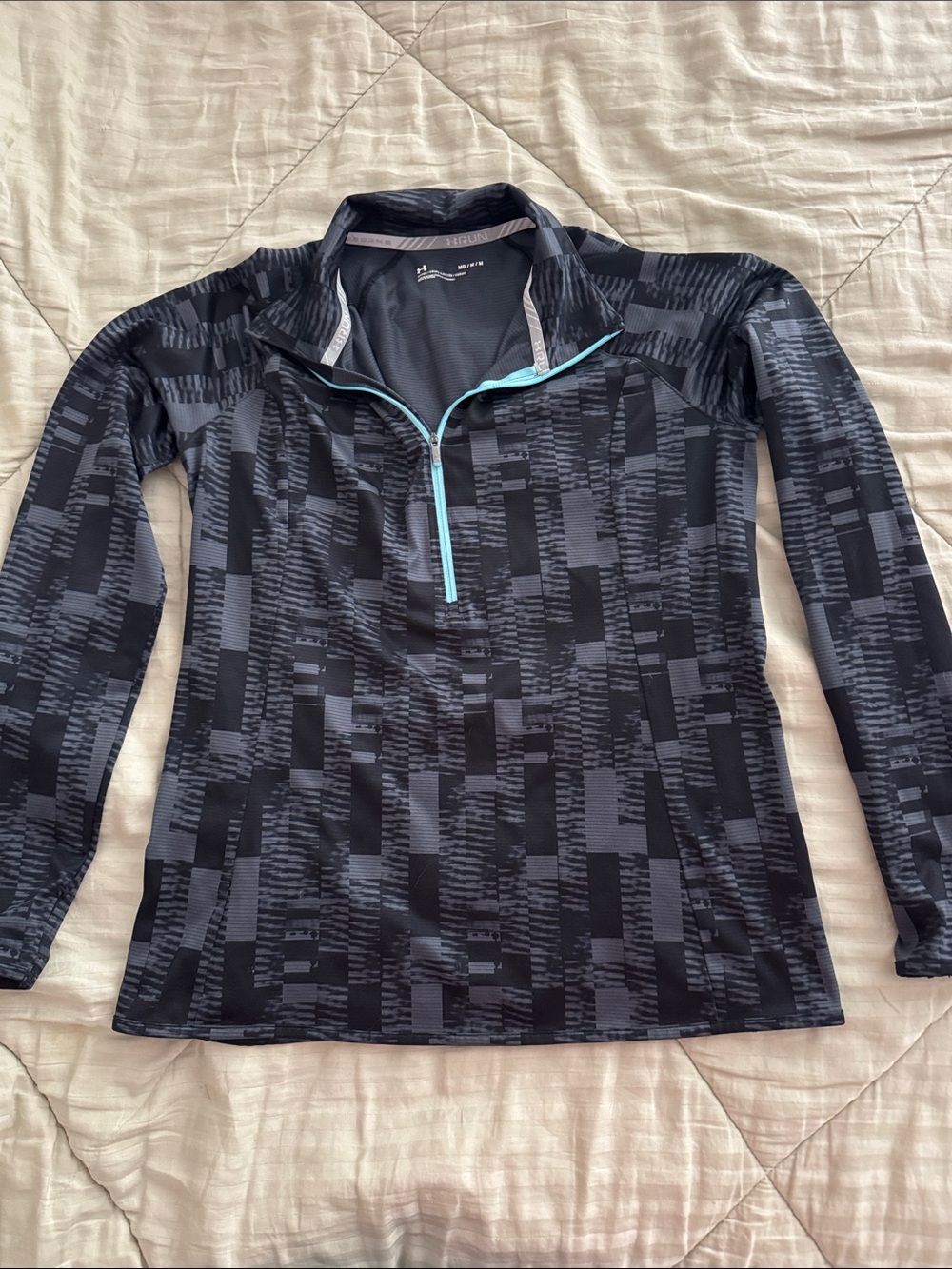 Under Armour Quarter-Zip Athletic Top with Teal Accent
